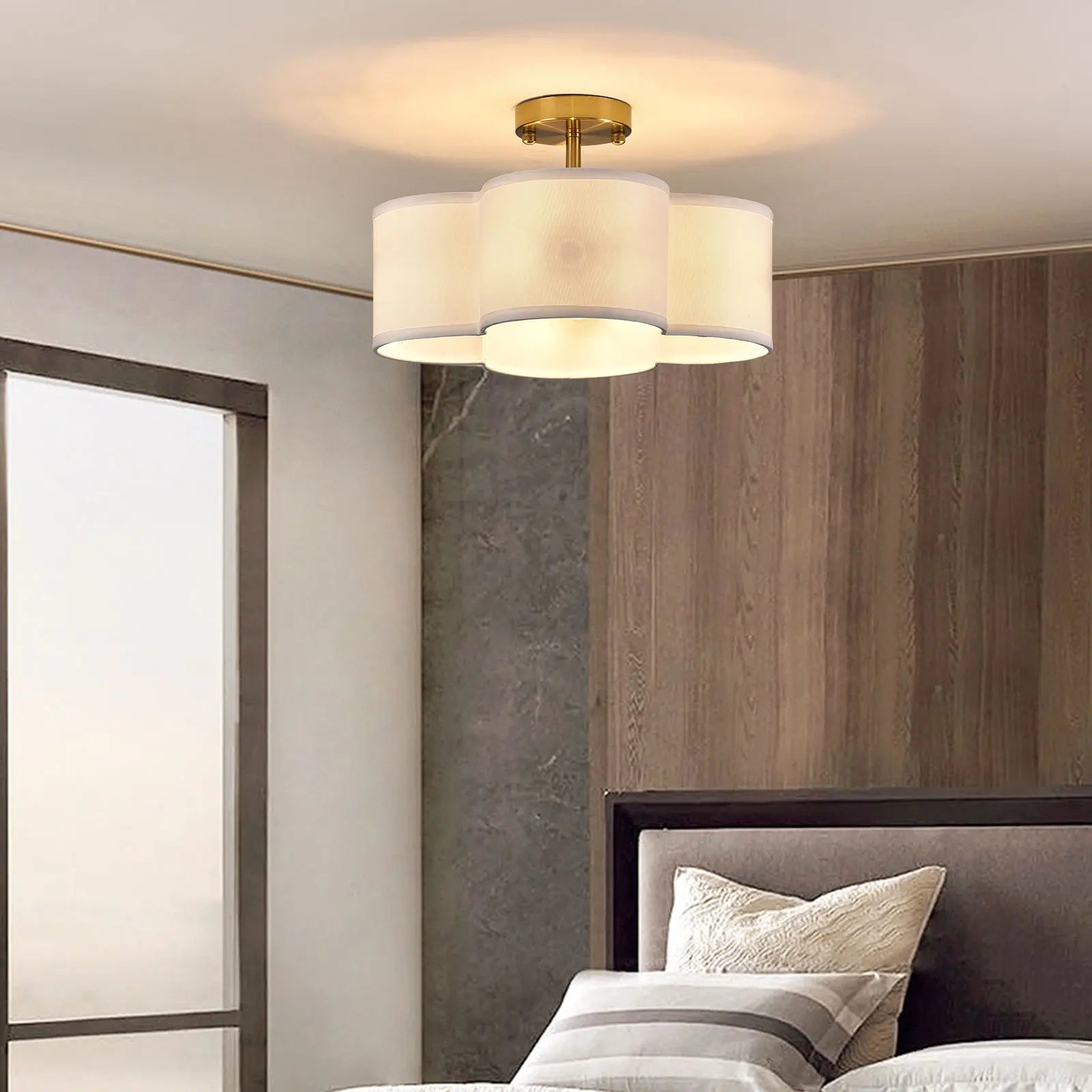 DecorBites™ Elegant 4-Light Gold Ceiling Fixture